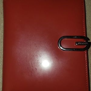 Gucci Red Tone Leather Vertical Wallet